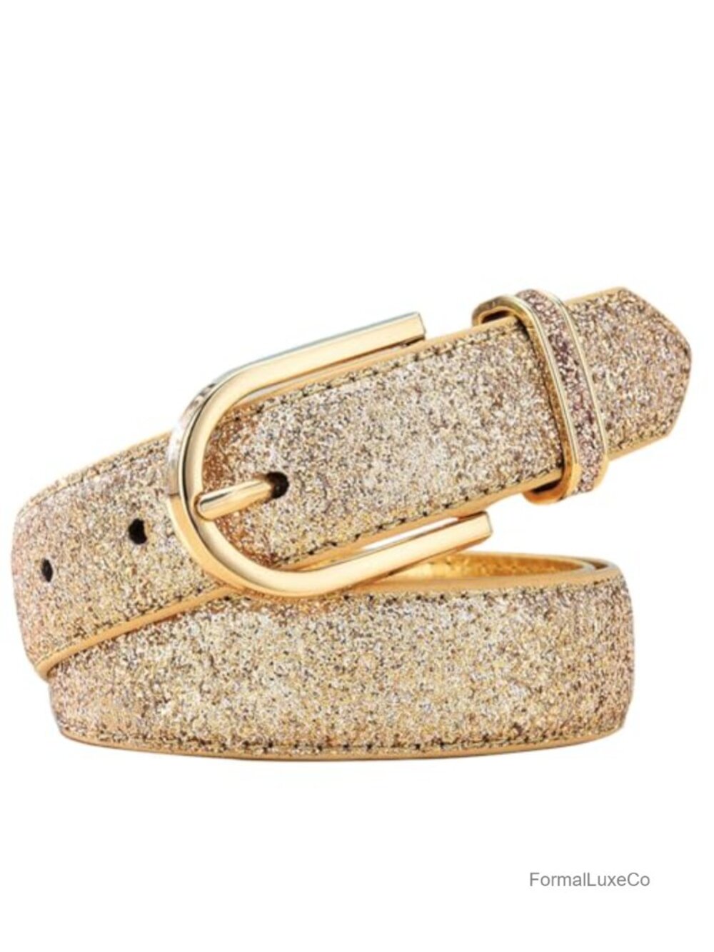 Sparkly Sequin PU Leather Waist Belt Women Formal Dresses Jeans